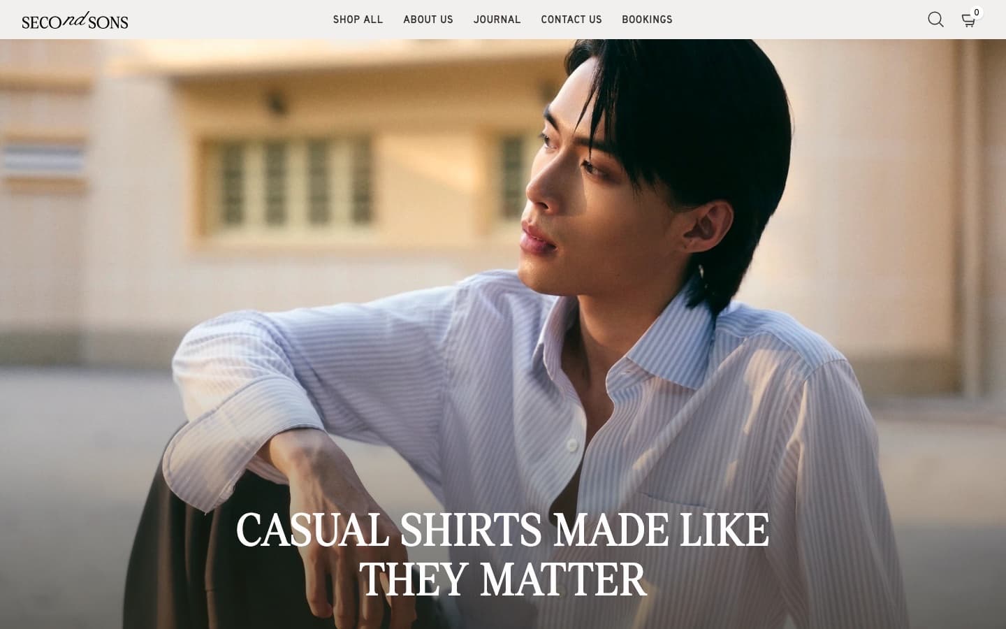 Second Sons storefront homepage hero